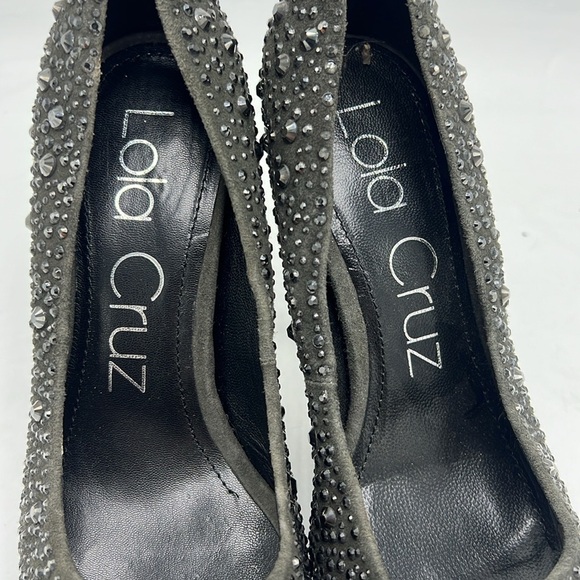 Lola Cruz bling gray heels size 7 euro size 37 - Picture 6 of 8